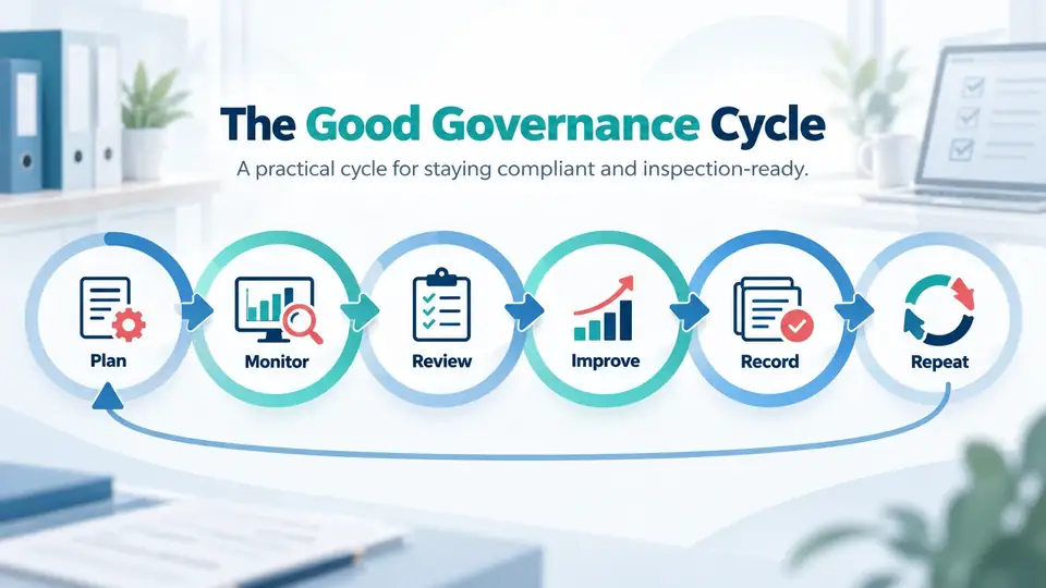 The Good Governance Cycle: Plan, Monitor, Review, Improve, Record and Repeat